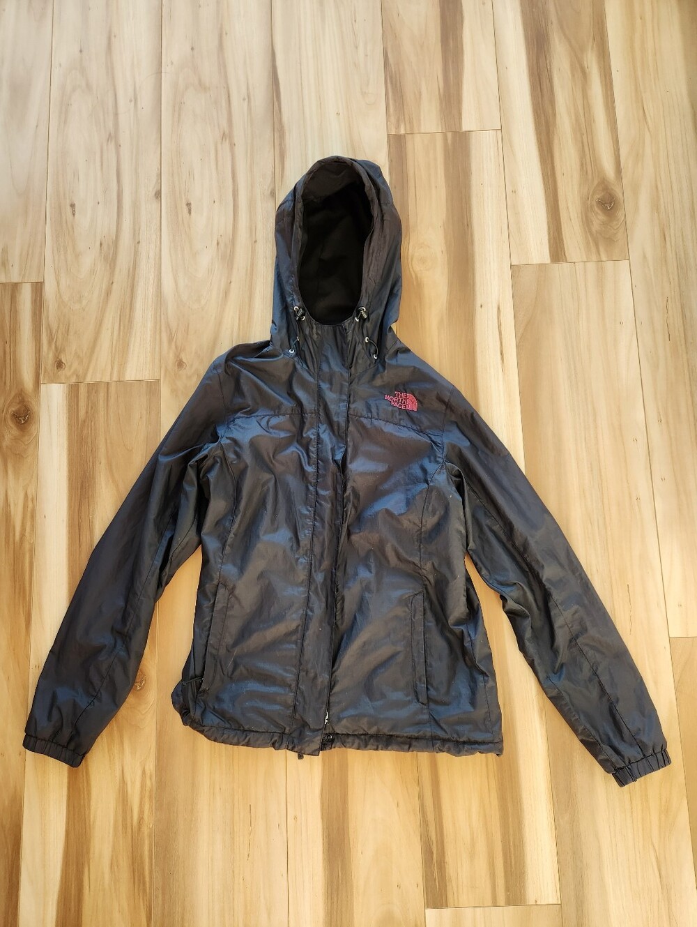 The North Face Black Hooded Windbreaker Jacket